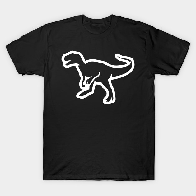 Dinosaur outline T-Shirt by firstspacechimp